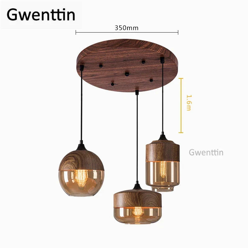 Vintage Industrial Glass Pendant Lights Kitchen Lighting