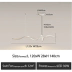 Aluminum LED Chandelier: Modern Dining Island Light for Stylish Indoor Decoration