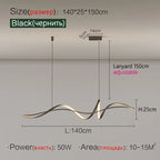 Nordic Style Chandelier Modern Dining Room Strip Lamps