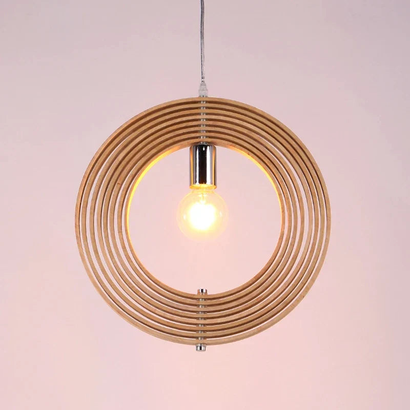 Nordic Solid Wood Pendant Lamp for Home Decoration