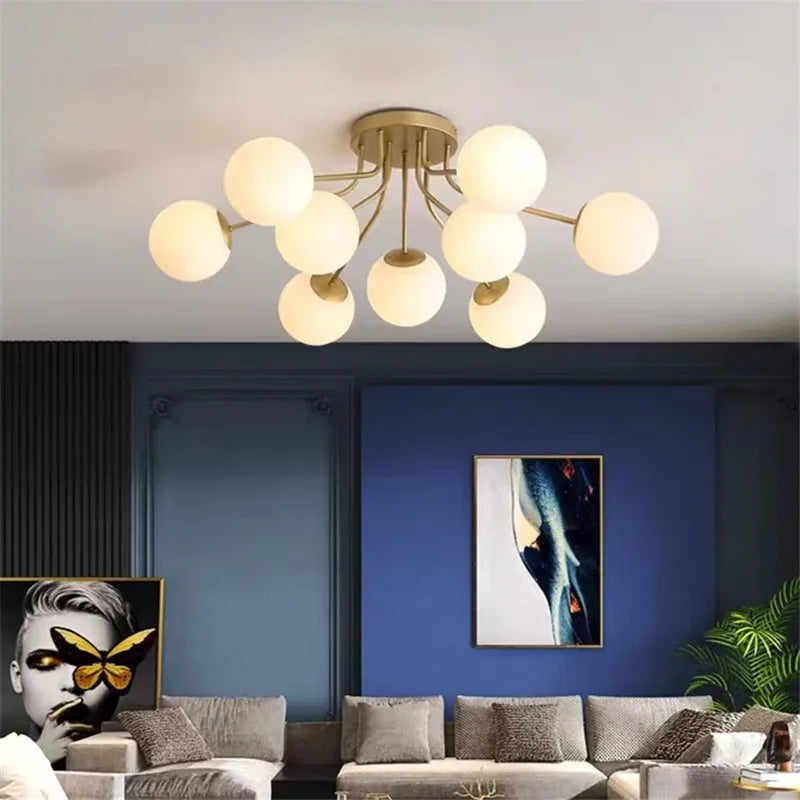 Bubble Glass LED Ceiling Light for Living Room Bedroom Kitchen Dining