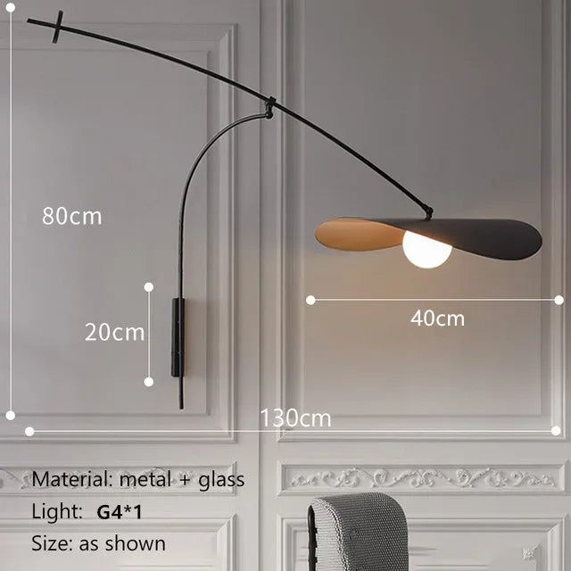 Nordic LED Wall Lamp Adjustable Long Arm, Bedroom Reading Light