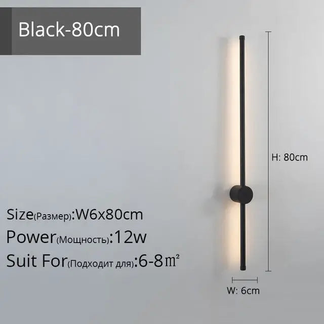 LED Strip Wall Lamp for Creative Staircase Aisle Background Wall Lights