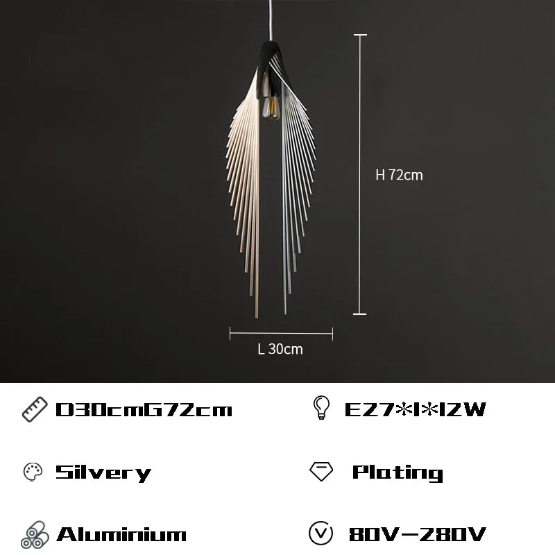 Designer Flying Wing Shape LED Chandeliers | Modern Living Room Pendant Lamps