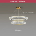 Luxury Crystal Round Pendant Chandelier for Living Room & Bedroom