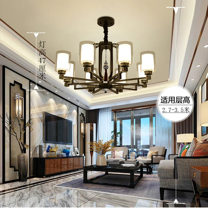 Simplistic Modern Chinese Style Living Room Chandelier