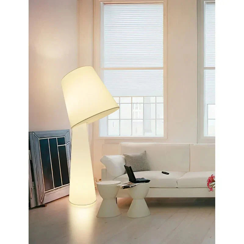 Nordic Wabi Sabi Fabric Floor Lamp for Minimalist Living Spaces