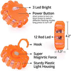 LED Safety Flare Emergency Flashing Strobe Light - 9 Modes - Portable & Rechargeable