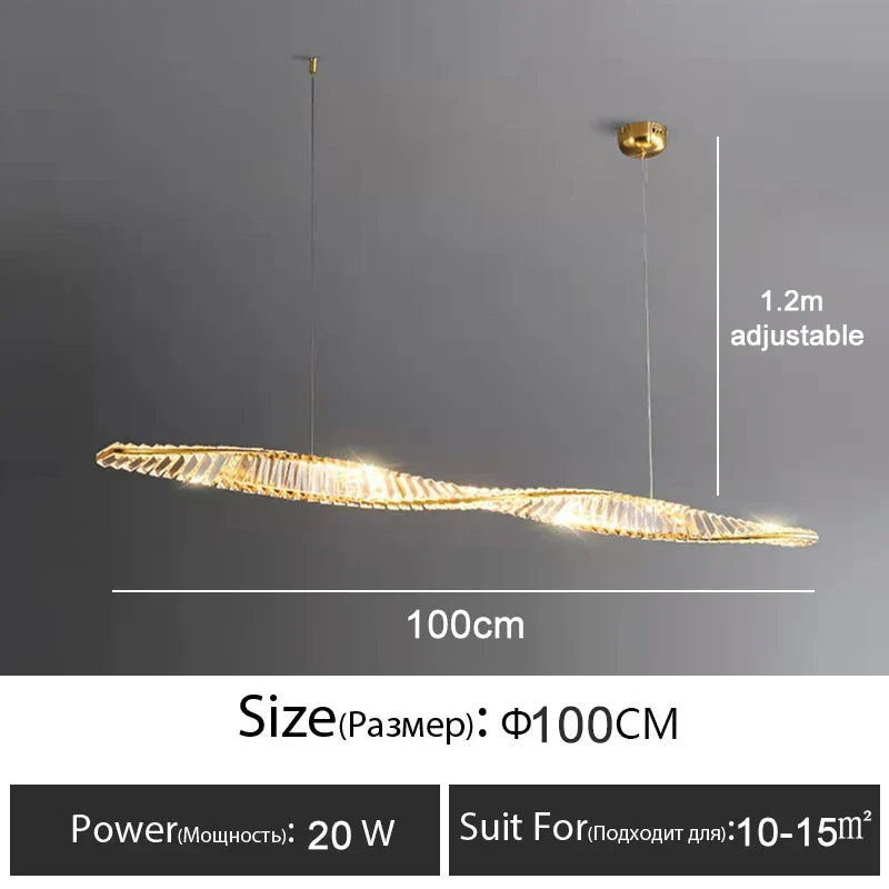 Luxury Irregular Crystal LED Ceiling Chandelier