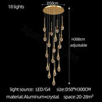Crystal Bubble Chandelier for Living, Dining, Bedroom - Modern Stairwell Design