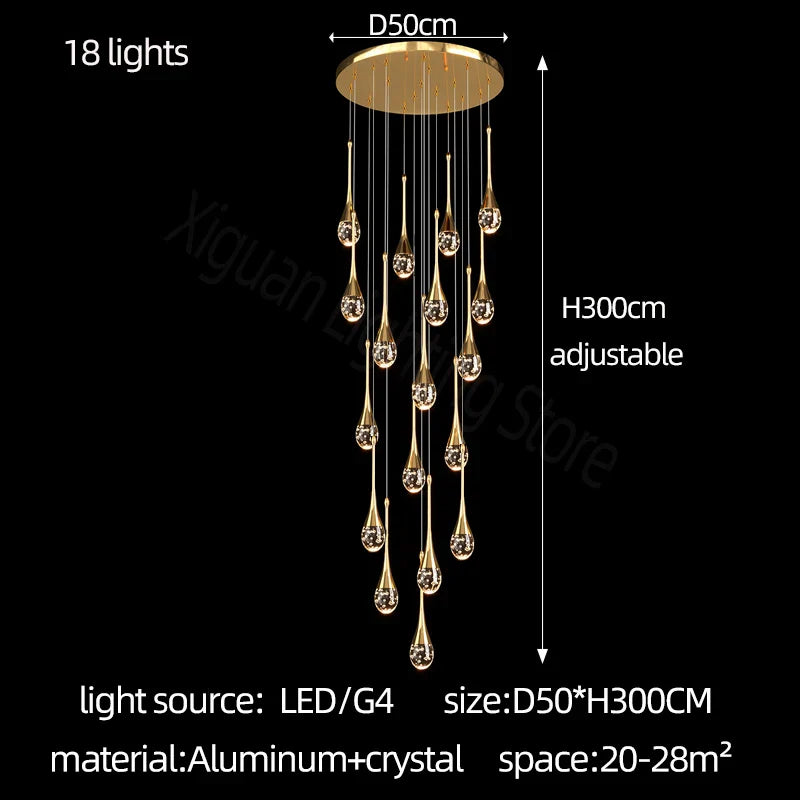 Crystal Bubble Chandelier: Modern Luxury Lighting for Home, Dining, Bedroom & Stairwell