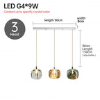 LED Stair Chandelier: Luxury Crystal Hanging Lamp, Indoor Lighting Fixture