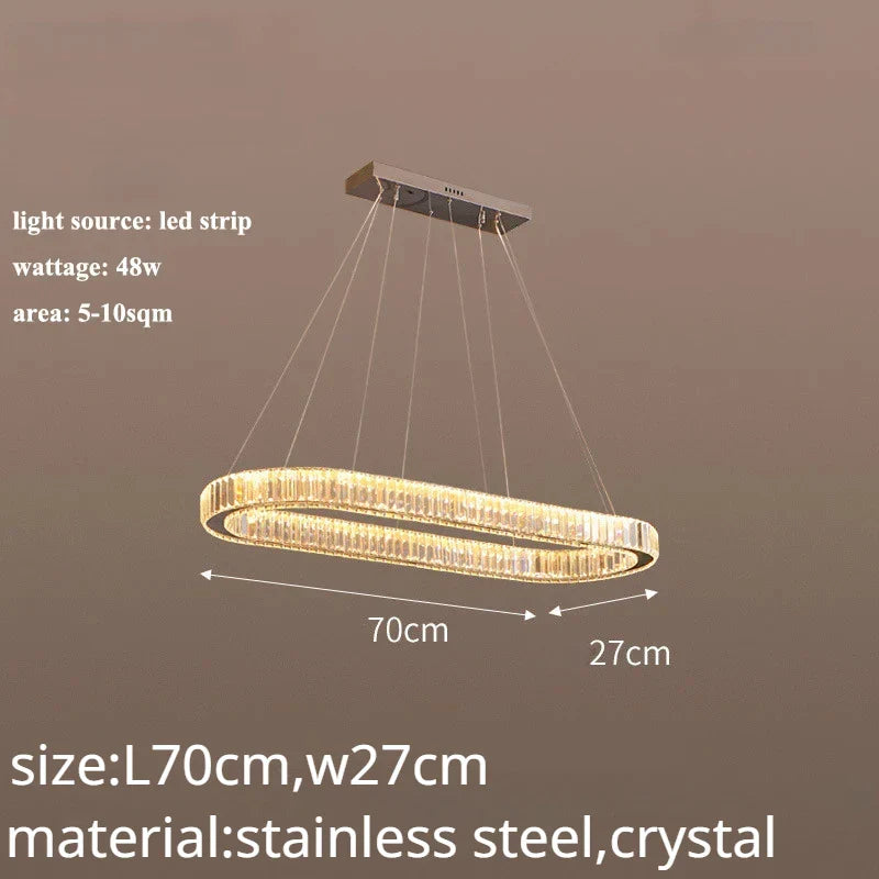 Crystal LED Chandelier: Modern Luxury Lighting for Living & Dining Room