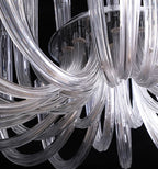 U Shaped Glass Ceiling Chandelier for Luxury Living Room, Villa Parlor, Kitchen - LED Hanging Lamp