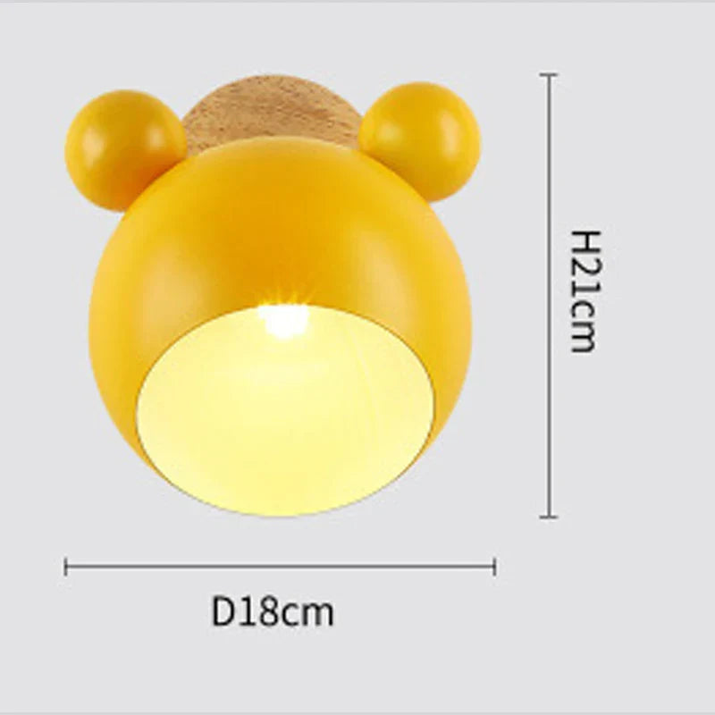 Cartoon Mouse Wall Lamp | Nordic LED Sconce for Kids' Room & Bedroom
