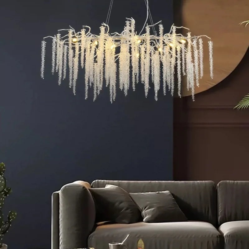 Romantic Crystal Chandelier for Living Room French Style