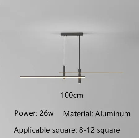 Minimalist Black Gold Dining Table Pendant Lamp for Kitchen Chandelier Lighting Fixtures
