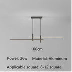 Minimalist Black Gold Dining Table Pendant Lamp for Kitchen Chandelier Lighting Fixtures
