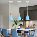 Blue Nordic Pendant Lights E27 Modern Hanging Lamps for Living Dining Kitchen