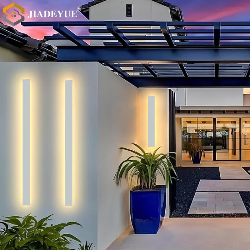 LED Waterproof Garden Wall Lamp, White Strip, Outdoor IP65 Lighting