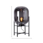 LED Glass Floor Lamp Retro Melon Floor Lights - Modern Minimalist Design