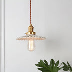 Japanese Ceramic Brass Bedside Chandelier for Bedroom Bay Window Bar Lighting