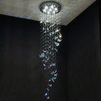 Butterfly Crystal Chandelier for High Ceilings & Staircases