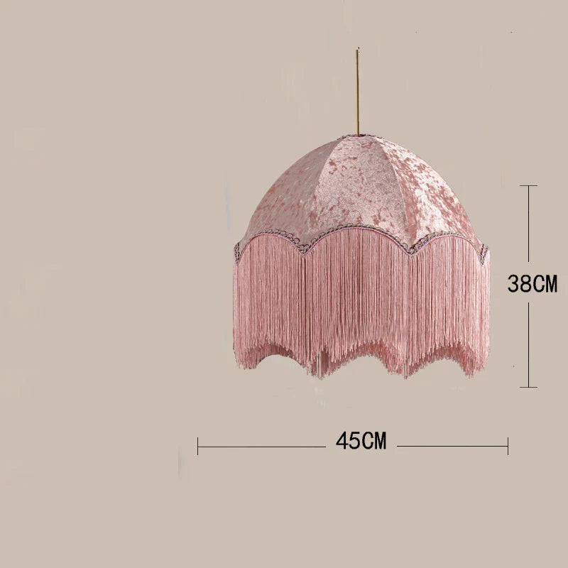 BeauVamp Tassel Pendant Light: French Vintage Boho Lampshade for Living Room, Bedroom, Dining Room