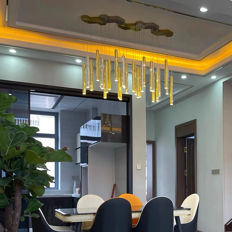 Modern Cylindrical LED Ceiling Chandelier for Home Decor Lighting