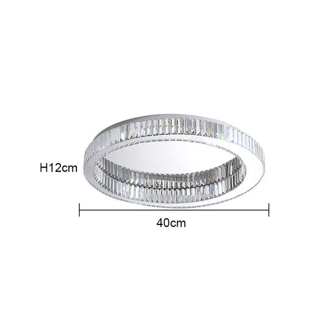 Crystal LED Chrome Ceiling Light Stainless Steel Art Lighting