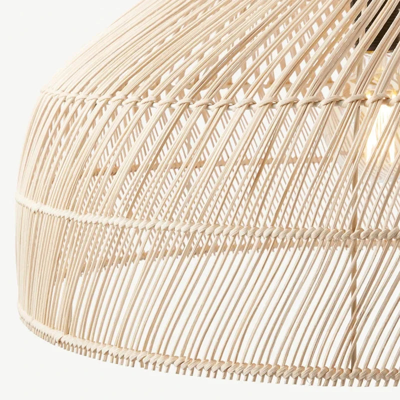 Rattan Pendant Chandeliers: Vintage LED Lighting for Living Room, Dining Room Decor