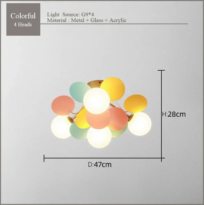 Frost Glass Ceiling Chandelier for Home Indoor Lighting