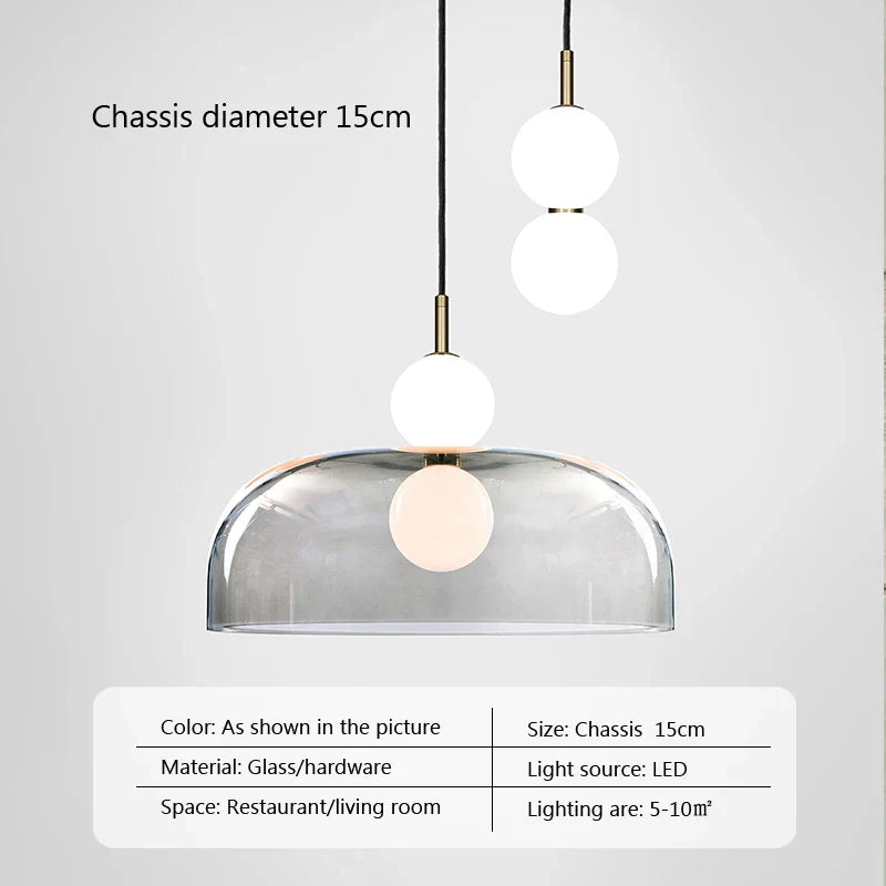 Glass Ball Pendant Light: Modern Decor for Duplex Stairwells, Living Room, Bedroom