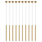 Golden Tube LED Chandelier for Modern Duplex Villa Living Room Staircase