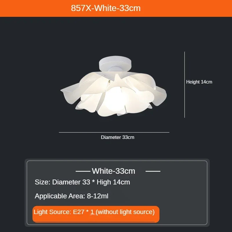 White Acrylic Flower Pendant Chandelier LED Lighting for Home Decor