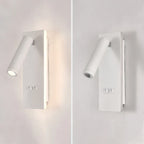 Black Brass LED Wall Lamp with USB Port & Switch - 3W Spotlight for Bedroom