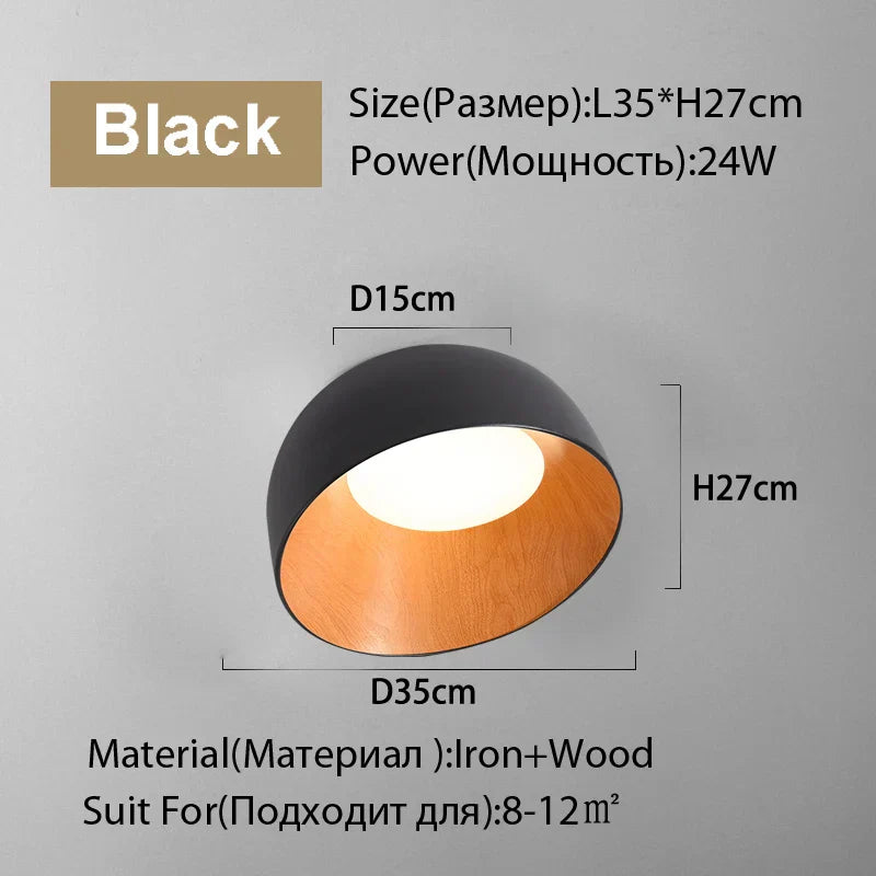 Duo Ceiling Light Kitchen Living Room Bedroom Wood Lamp Post-modern Design