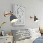 Wooden Wall Sconce Nordic Bedside Lamp E27 Modern LED Light for Home Indoor