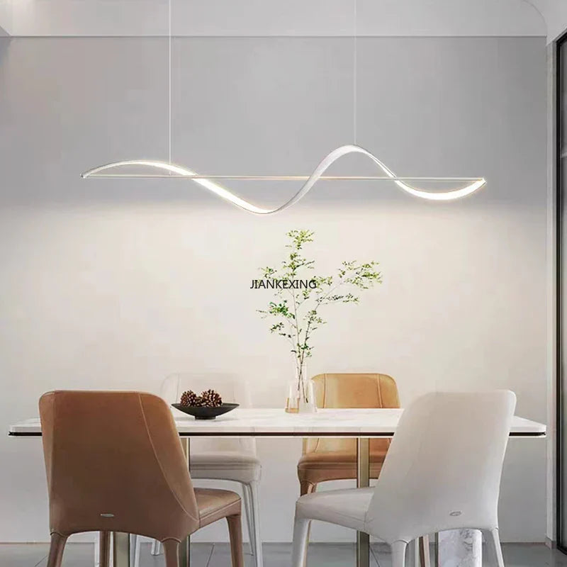 Minimalist Strip LED Pendant Lights for Living Room Dining Room Kitchen Decor