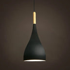 Wood Pendant Light: Modern Nordic Kitchen Ceiling Lamp for Dining Room & Coffee Bar