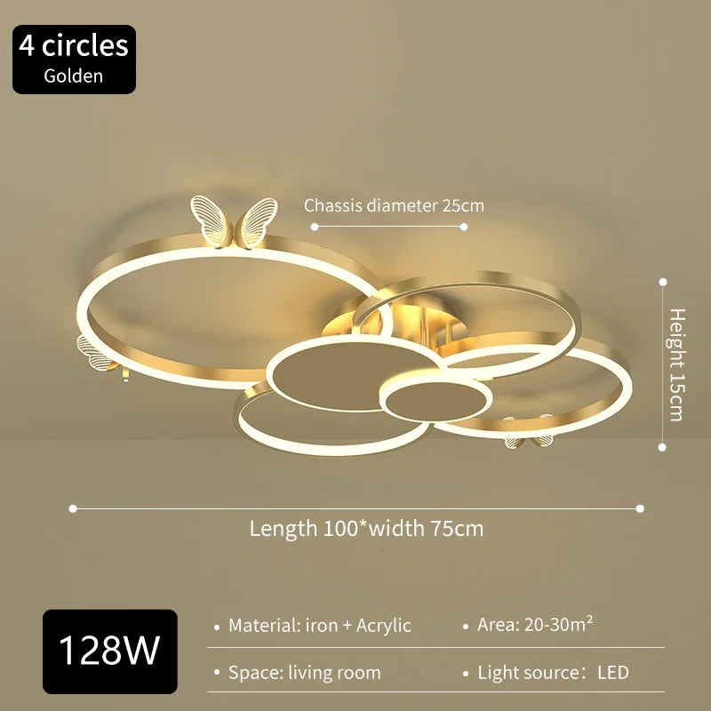 Butterflies Ceiling Light: Modern Luxury Home Lighting Fixture