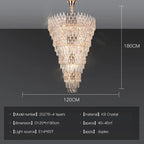 Crystal Chandelier Duplex Spiral Staircase Post-modern Luxury Light