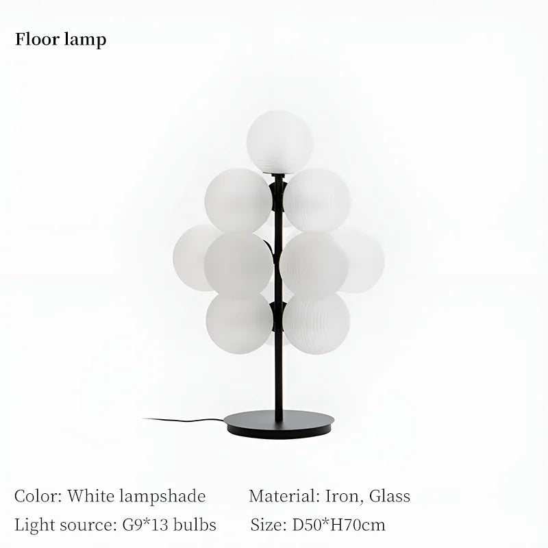Grape Chandelier: Modern Glass Ball Pendant Lamp for Living Room and Bedroom