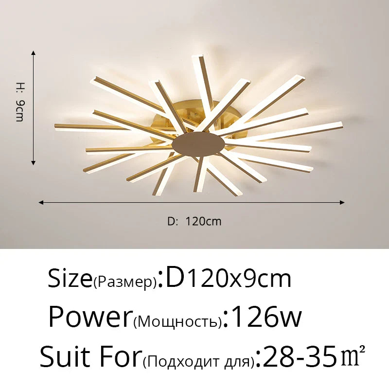 Flower Acrylic Chandelier, Indoor Living Room Bedroom Lamp, Gold Black White Glass