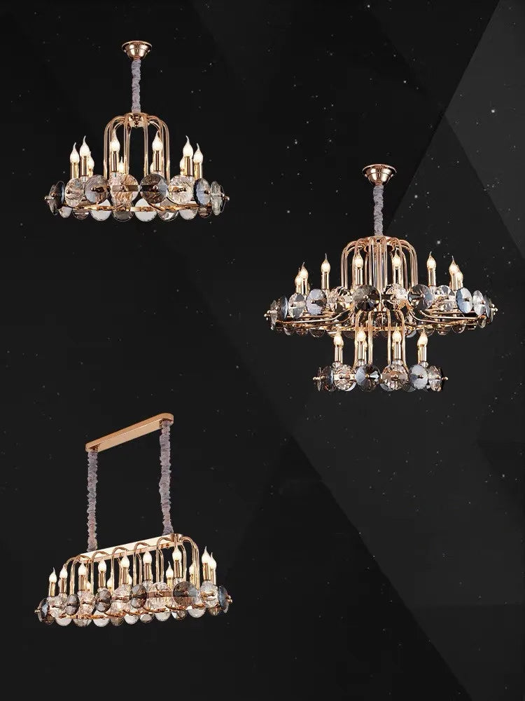 Crystal Living Room Chandelier: Luxury European Designer Lighting Fixtures