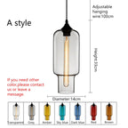 Glass Pendant Chandelier E27 Ceiling Light for Living Dining Kitchen Bedroom