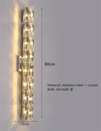 Contemporary Crystal Wall Sconce for Bedside, Bathroom, Corridor, Aisle, TV Background Lighting