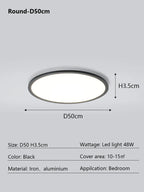 LED Ceiling Lamp: Modern Minimalist Rectangular Design for Living room, Bedroom, Indoor Lighting