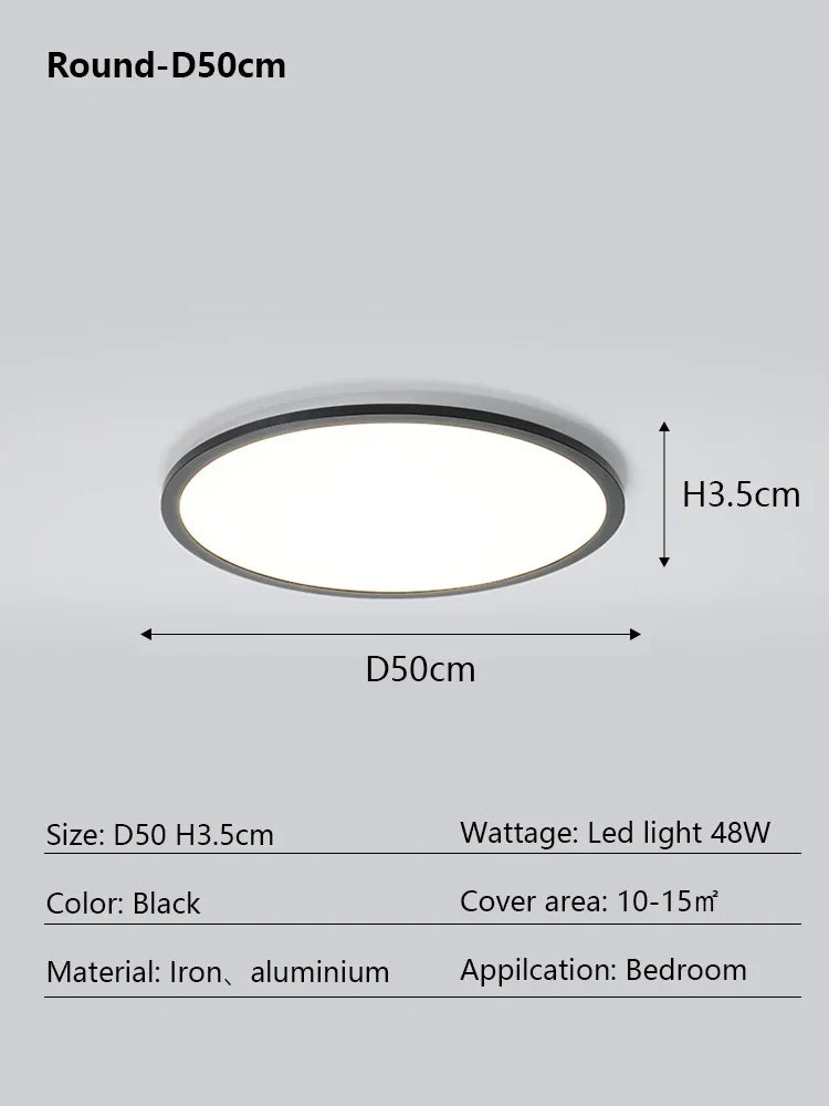 LED Ceiling Lamp: Modern Minimalist Rectangular Design for Living room, Bedroom, Indoor Lighting
