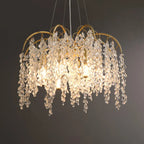 Crystal Led Chandelier Golden Luxury Living Room Ceiling Lamp